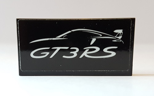 Lego Tile 2 x 4 with 'GT3RS' and Porsche GT3RS Outline Pattern (Sticker) - Set 42056