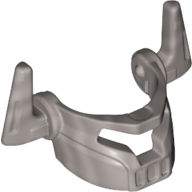 Lego Headwear Accessory Visor with Horns / Flat Silver