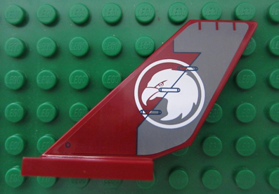 Lego Tail Shuttle with White Eagle Head in Circle Pattern on Both Sides (Stickers) - Set 7307