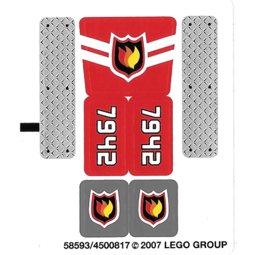 Lego Sticker Sheet for Set 7942-1 / [No Color/Any Color]