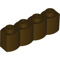 Lego Brick Special 1 x 4 Palisade [aka Log] / Dark Brown