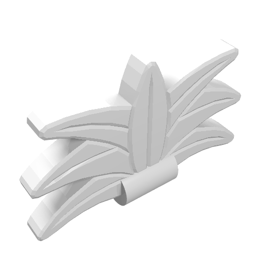 Lego Headwear Accessory Plume / Feather Headdress / White