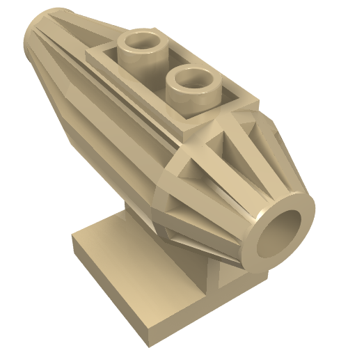 Lego Engine, Strakes, 2 Top Studs, 2 x 2 Bottom Tile / Tan