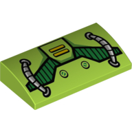 Lego Brick Curved 2 x 4 x 2/3 No Studs with Hoses and Machinery Print