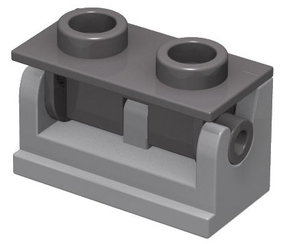 Lego Hinge Brick 1 x 2 with Dark Bluish Gray Top Plate (3937 / 3938)