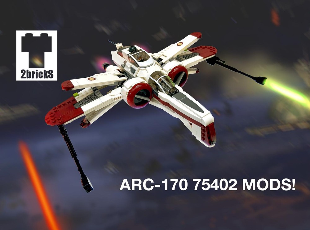 Lego ARC 170 (75402) Modifications! (Extra pieces required)