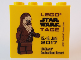 Lego Brick 2 x 4 x 3 with Legoland Deutschland Resort Star Wars Tage 15. - 18. Juni 2017 Pattern