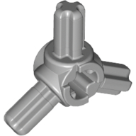 Lego Technic Axle Connector Hub with 3 Axles at 120° / Light Bluish Gray