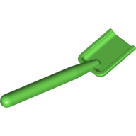 Lego Equipment Shovel [Rounded Handle End] / Bright Green
