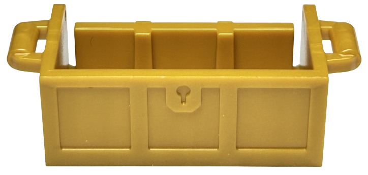 Lego Treasure Chest Bottom without Rear Slots / Pearl Gold