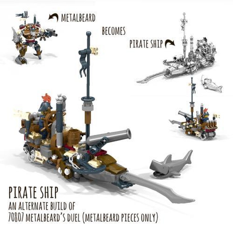 Lego Pirate Ship (Metalbeard Alternate Build)