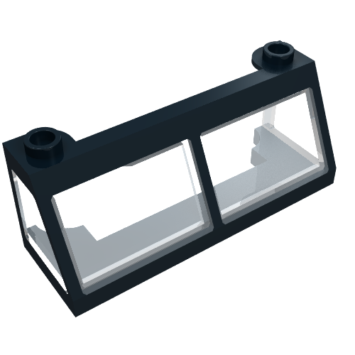 Lego Windscreen 2 x 6 x 2 Train with Trans-Clear Glass