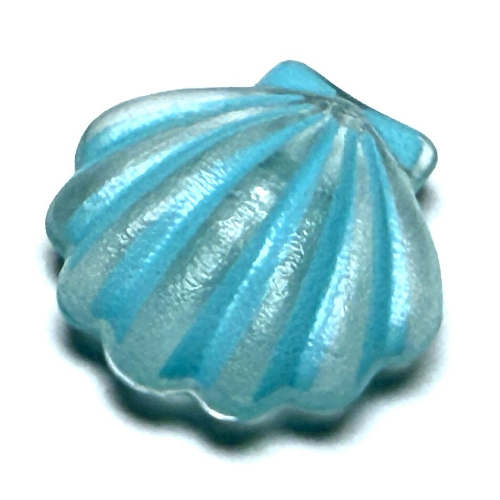 Lego Clikits Icon, Shell 2 x 2 with Pin, Sky Blue Highlights Print