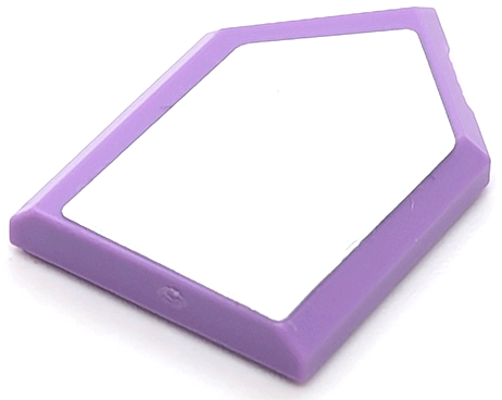 Lego Tile, Modified 2 x 3 Pentagonal with Mirror Pattern (Sticker) - Set 43201