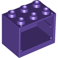Lego Cupboard 2 x 3 x 2 with Hollow Studs / Dark Purple