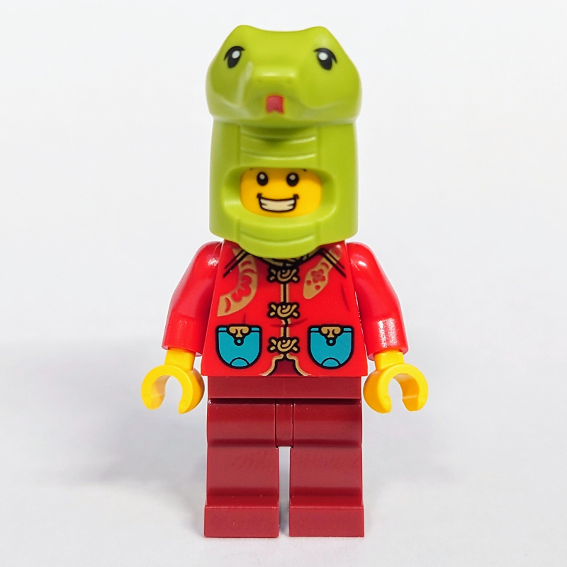 Lego Snake Costume, Red Torso, Dark Red Legs