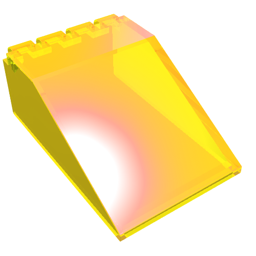 Lego Windscreen 6 x 4 x 2 Canopy / Trans-Yellow