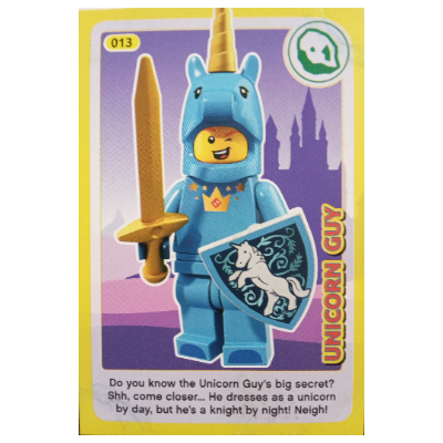 Lego Trading Card, Create the World Incredible Inventions - Unicorn Guy