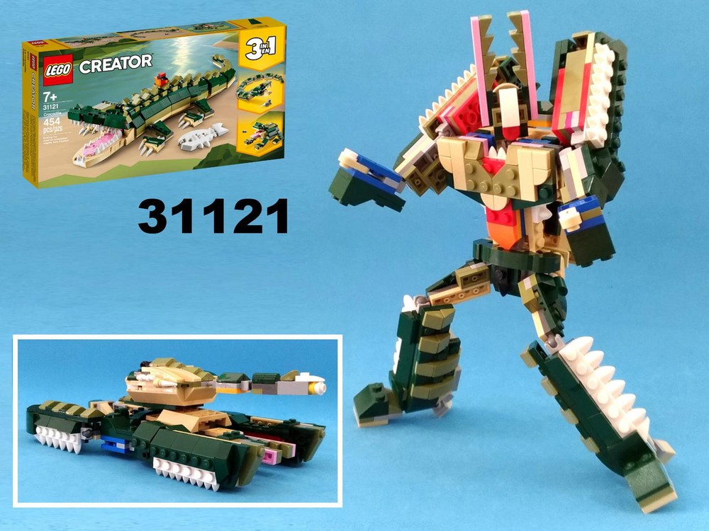 Lego Transformer Armada Megatron Tank from LEGO Creator set 31121: Crocodile