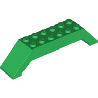 Lego Brick Sloped 45° 10 x 2 x 2 Double / Green