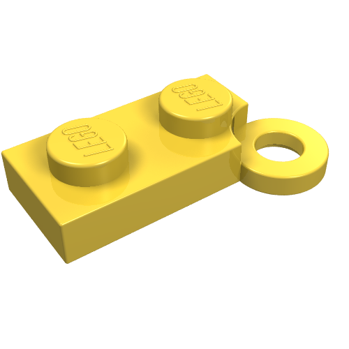 Lego Hinge Plate 1 x 4 Swivel Base / Yellow