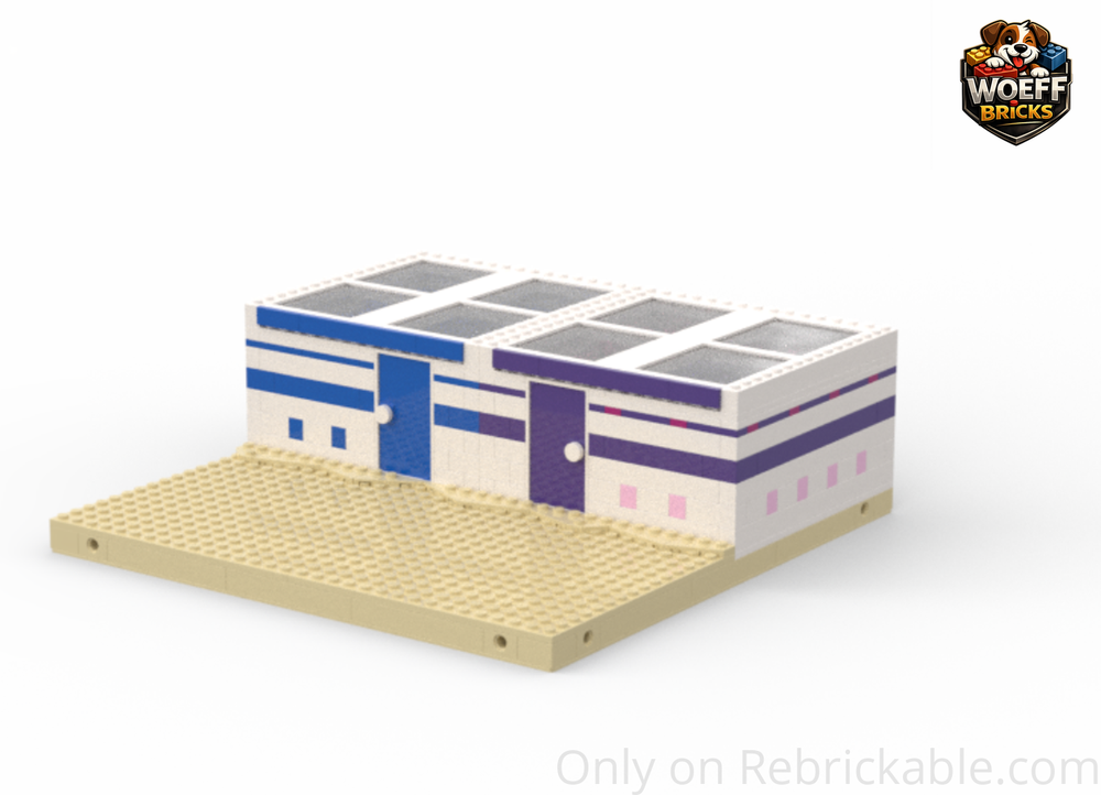 Lego beach changing rooms