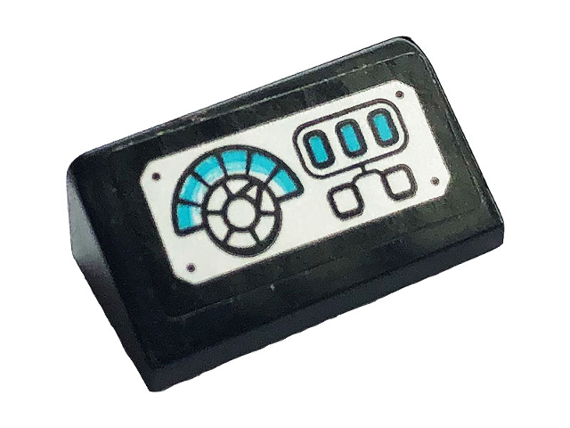 Lego Slope 30 1 x 2 x 2/3 with Control Panel Pattern (Sticker) - Set 70901