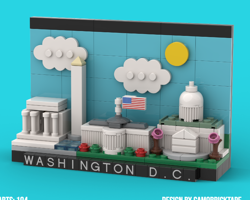 Lego Road Trip Across the USA: Washington D.C Postcard