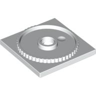 Lego Turntable 4 x 4 Square Base, Locking / White