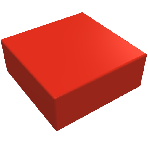 Lego Tile 1 x 1 without Groove / Red