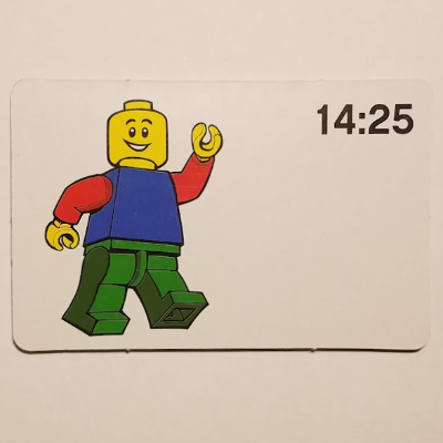 Lego Activity Card, Time-Teaching 24-Hour Clock 14:25