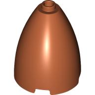 Lego Cone 3 x 3 x 3 (Elliptic Paraboloid) with Internal Axle Hole / Dark Orange