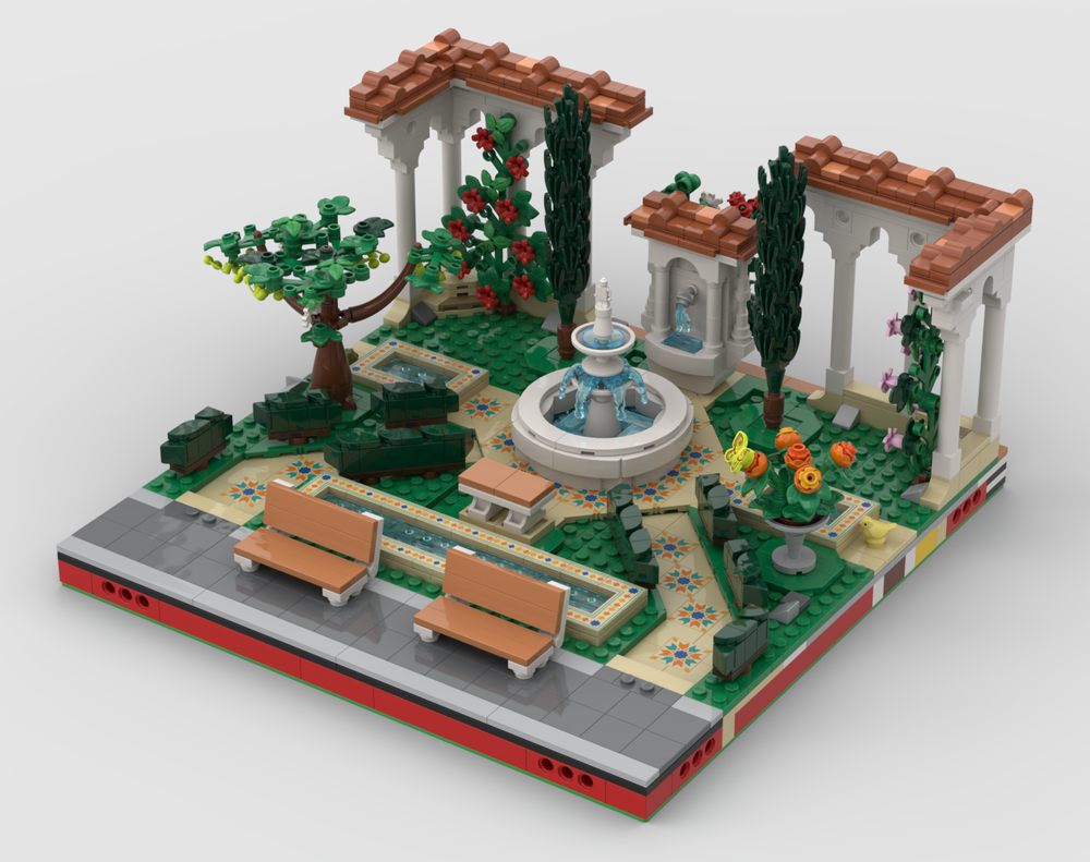 Lego Fountain Garden 10359 - MODULAR - MILS PLATE