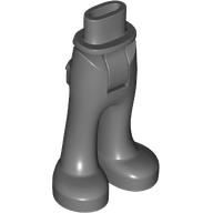 Lego Minidoll Hips and Trousers with Back Pockets [Thin Hinge] / Dark Bluish Gray