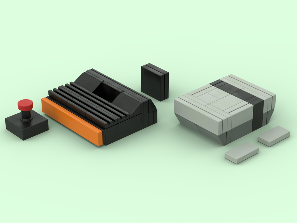 Lego Nintendo and Atari Consoles