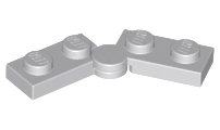 Lego Hinge Plate 1 x 4 Swivel (2429 / 2430) / Light Bluish Gray