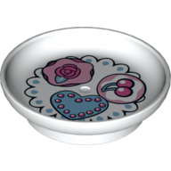 Lego Duplo Dish with Cherry, Heart, Rose print