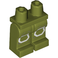 Lego Hips and Olive Green Legs with White Knee Pads Print / Olive Green