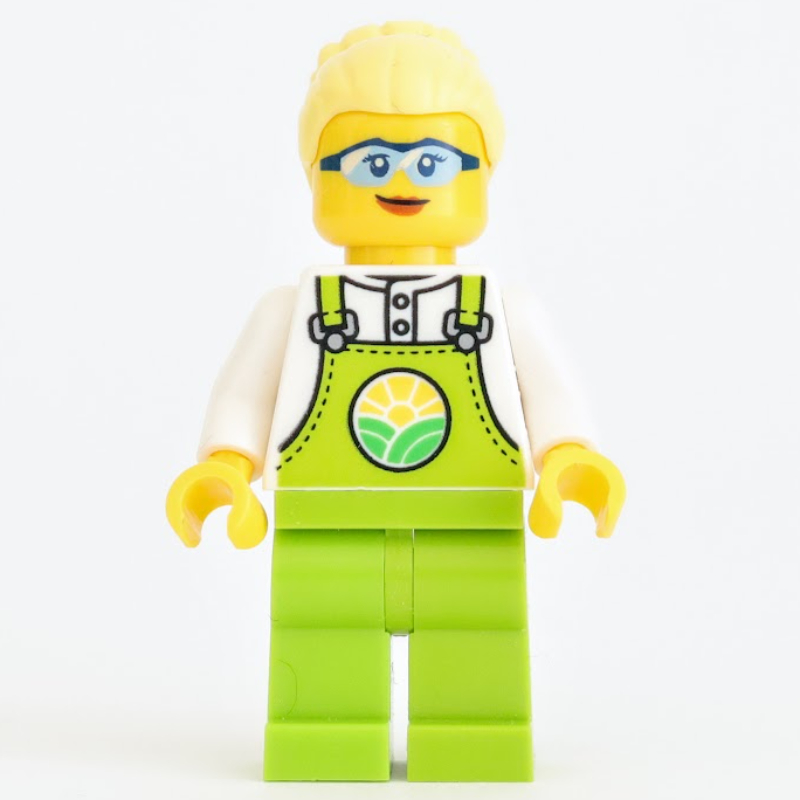 Lego Peach, Lime Overalls