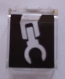 Lego Panel 1 x 2 x 2 with Side Supports - Hollow Studs with Minifigure Lower Arm and Hand X-Ray Pattern (Sticker) - Set 60204