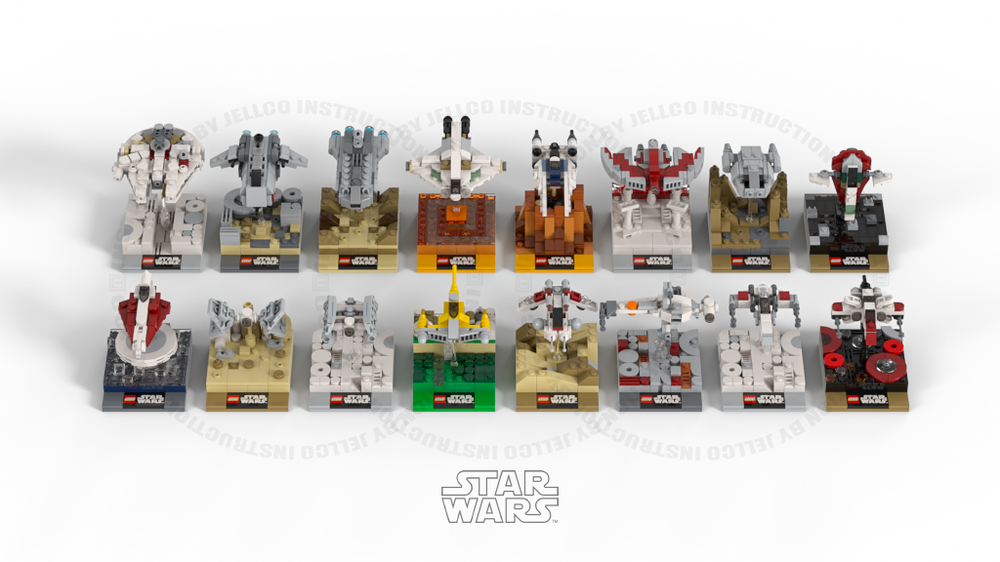 Lego Ultramicro Diorama : Starfighters & Spaceship 46 PART II