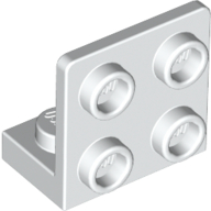 Lego Bracket 1 x 2 - 2 x 2 Inverted / White