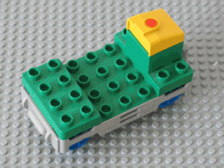 Lego Duplo, Train Locomotive Base with Battery Compartment / Green