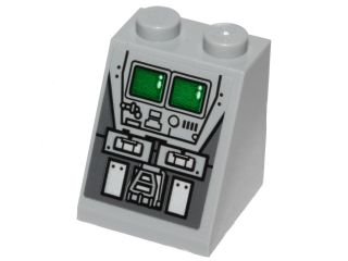 Lego Slope 65 2 x 2 x 2 with Bottom Tube with SW AT-ST Monitors and Control Console Pattern (Sticker) - Set 75153