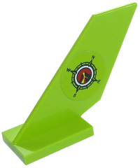 Lego Tail Shuttle with Volcano Explorers Logo Compass Pattern on Both Sides (Stickers) - Set 60123