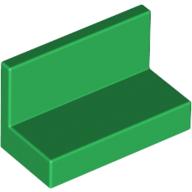 Lego Panel 1 x 2 x 1 [Square Corners] / Green