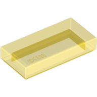 Lego Tile 1 x 2 with Groove / Trans-Yellow