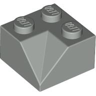 Lego Brick Sloped 45° 2 x 2 Double Concave / Light Gray