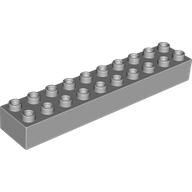 Lego Duplo Brick 2 x 10 / Light Bluish Gray