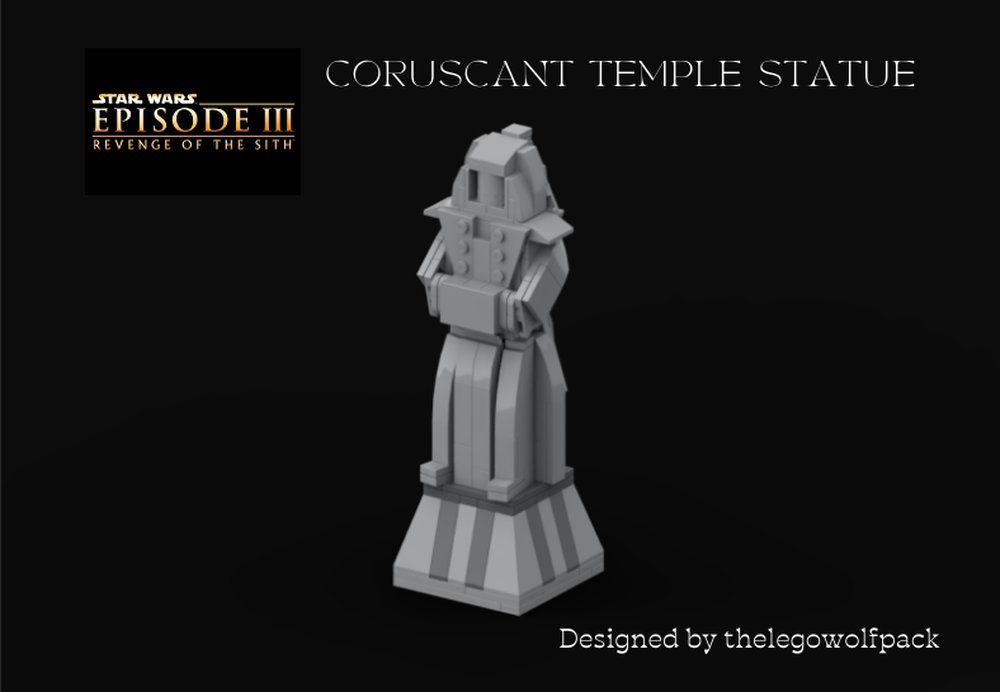 Lego Coruscant temple statue
